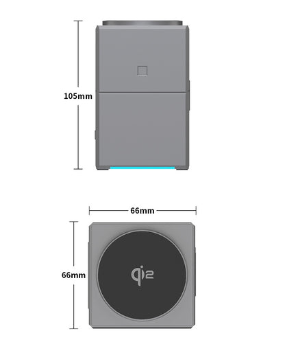 QI2 Three in one magnetic suction rotation Rubik's cube wireless charger suitable for smartphones  products